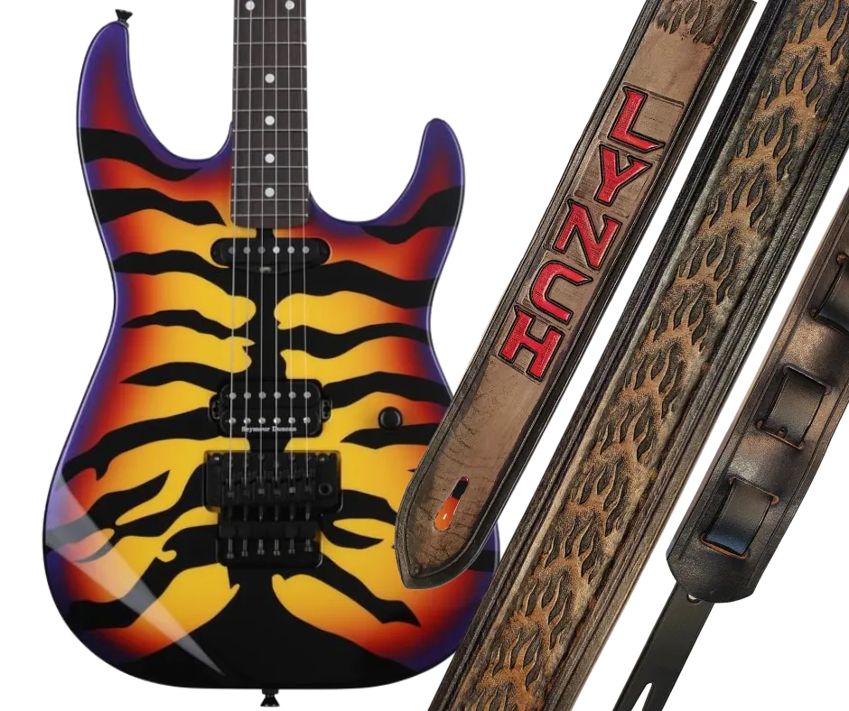 "Into the Fire" 2" Leather Guitar Strap