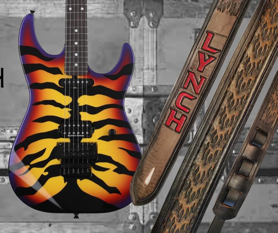 "Into the Fire" 2" Leather Guitar Strap