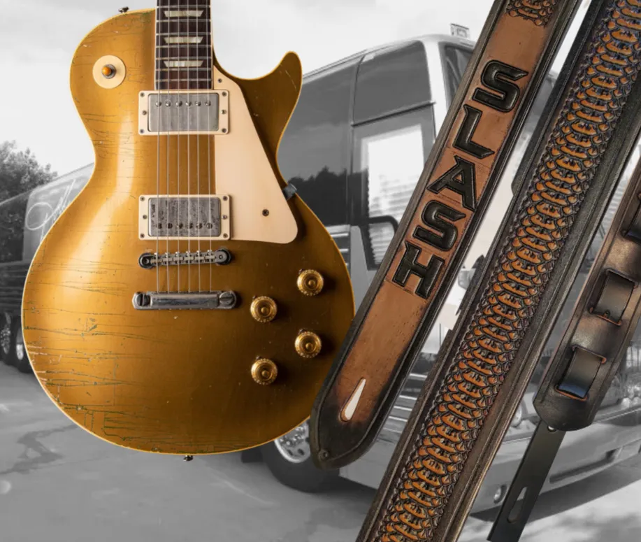 "Snake Pit" 2" Leather Guitar Strap