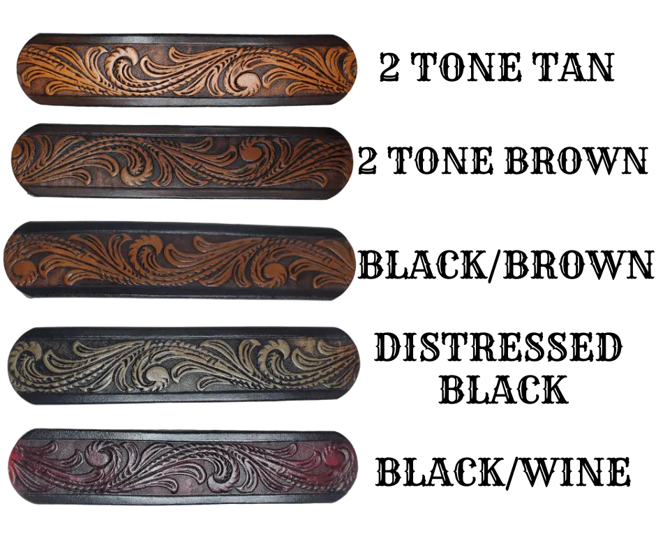 "Snake Pit" 2" Leather Guitar Strap