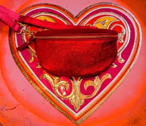 Rainbow metallic leather bum bag
