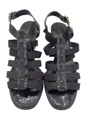 Ralph Lauren Brown Strappy Wedges