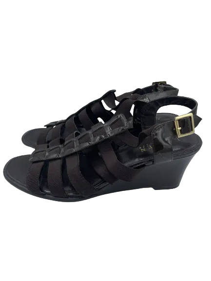 Ralph Lauren Brown Strappy Wedges