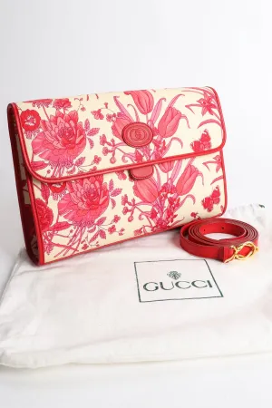 Red Flora Convertible Clutch