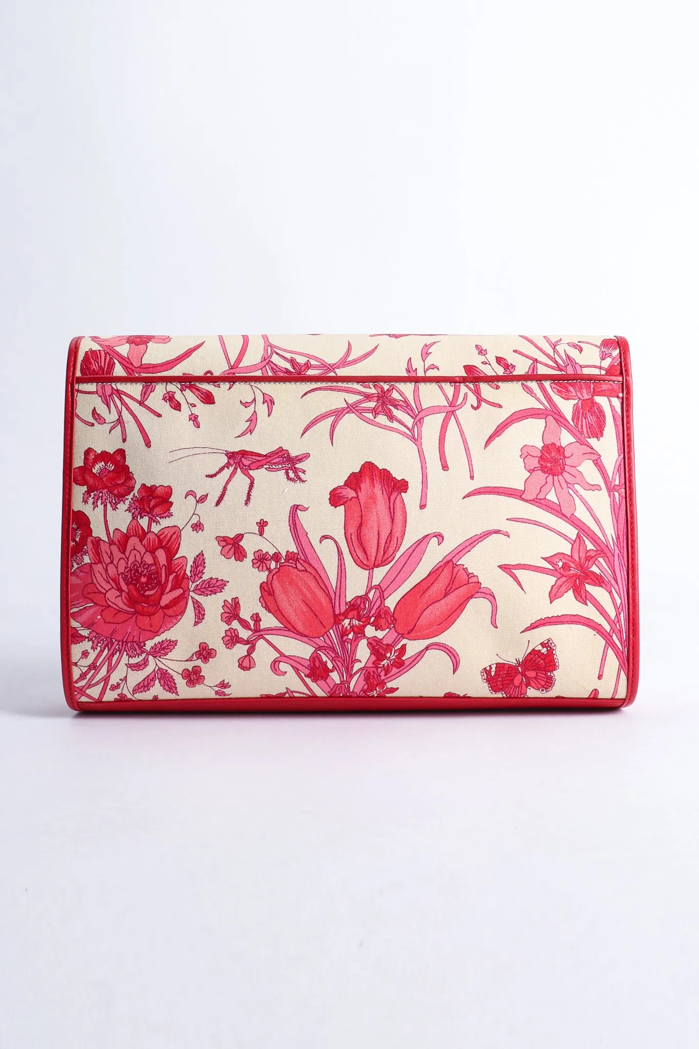 Red Flora Convertible Clutch