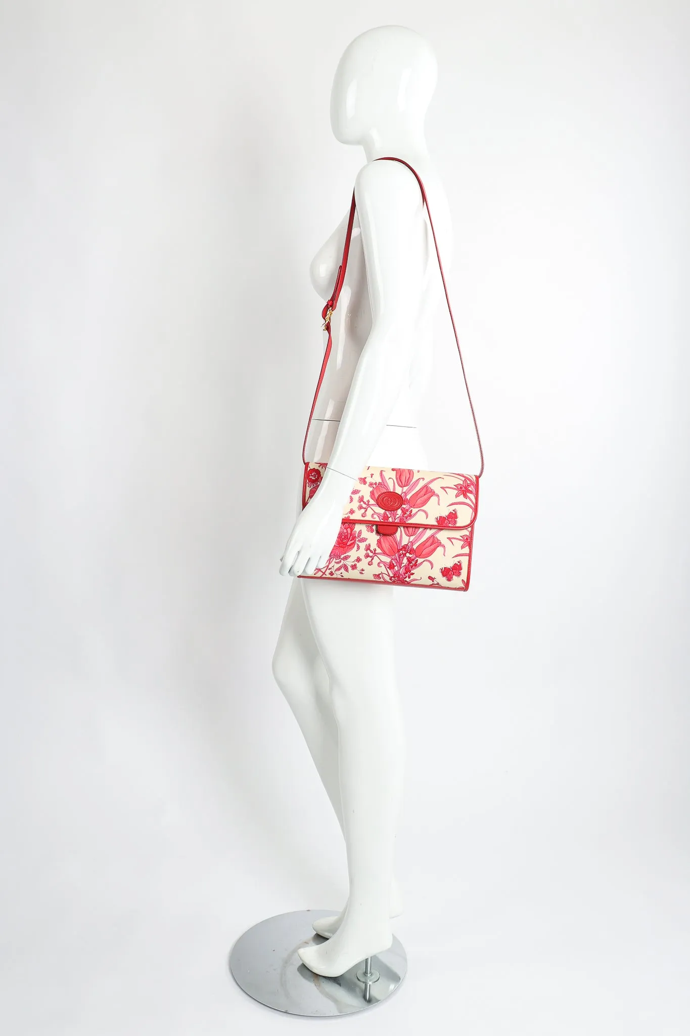 Red Flora Convertible Clutch