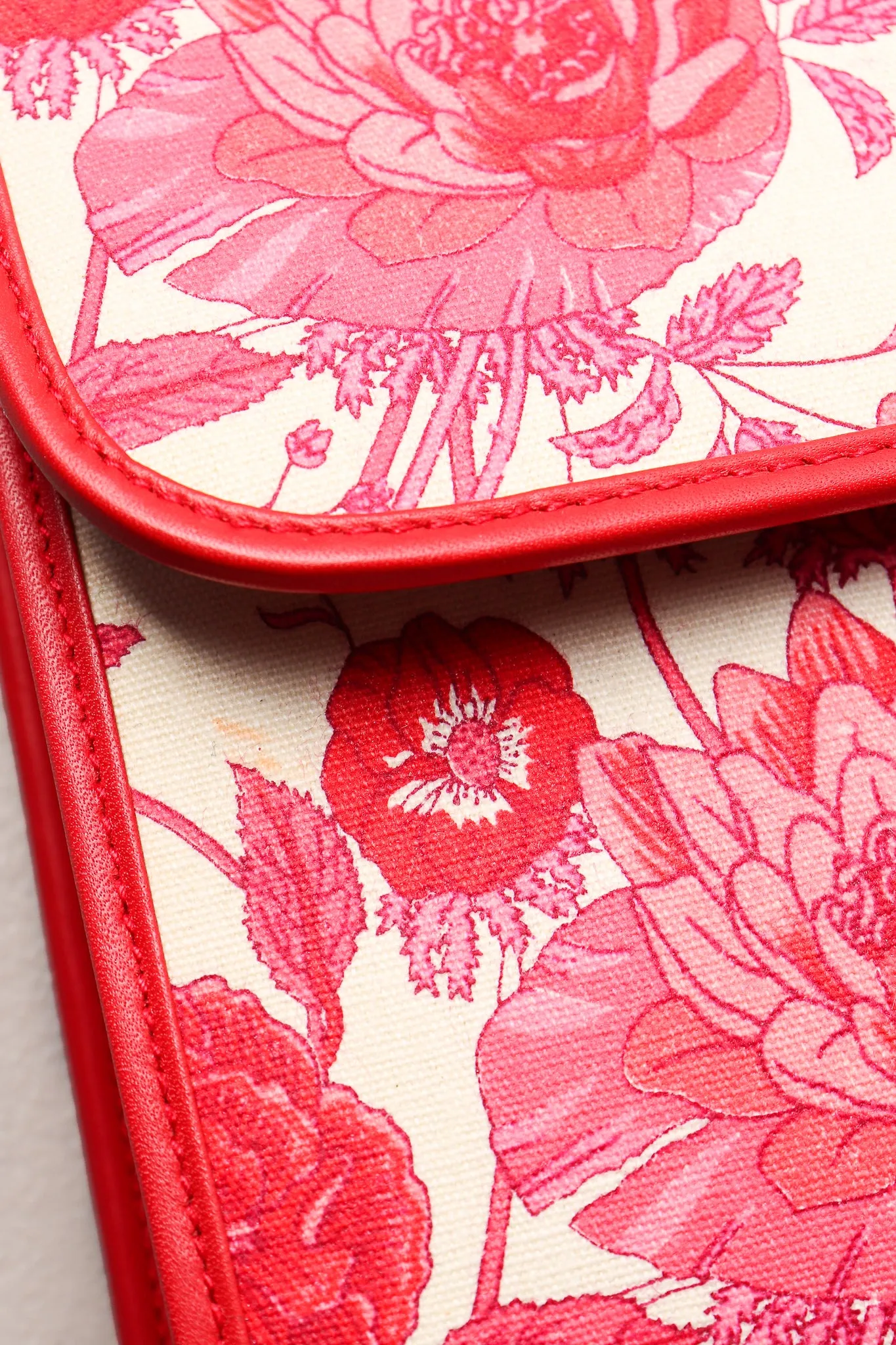 Red Flora Convertible Clutch