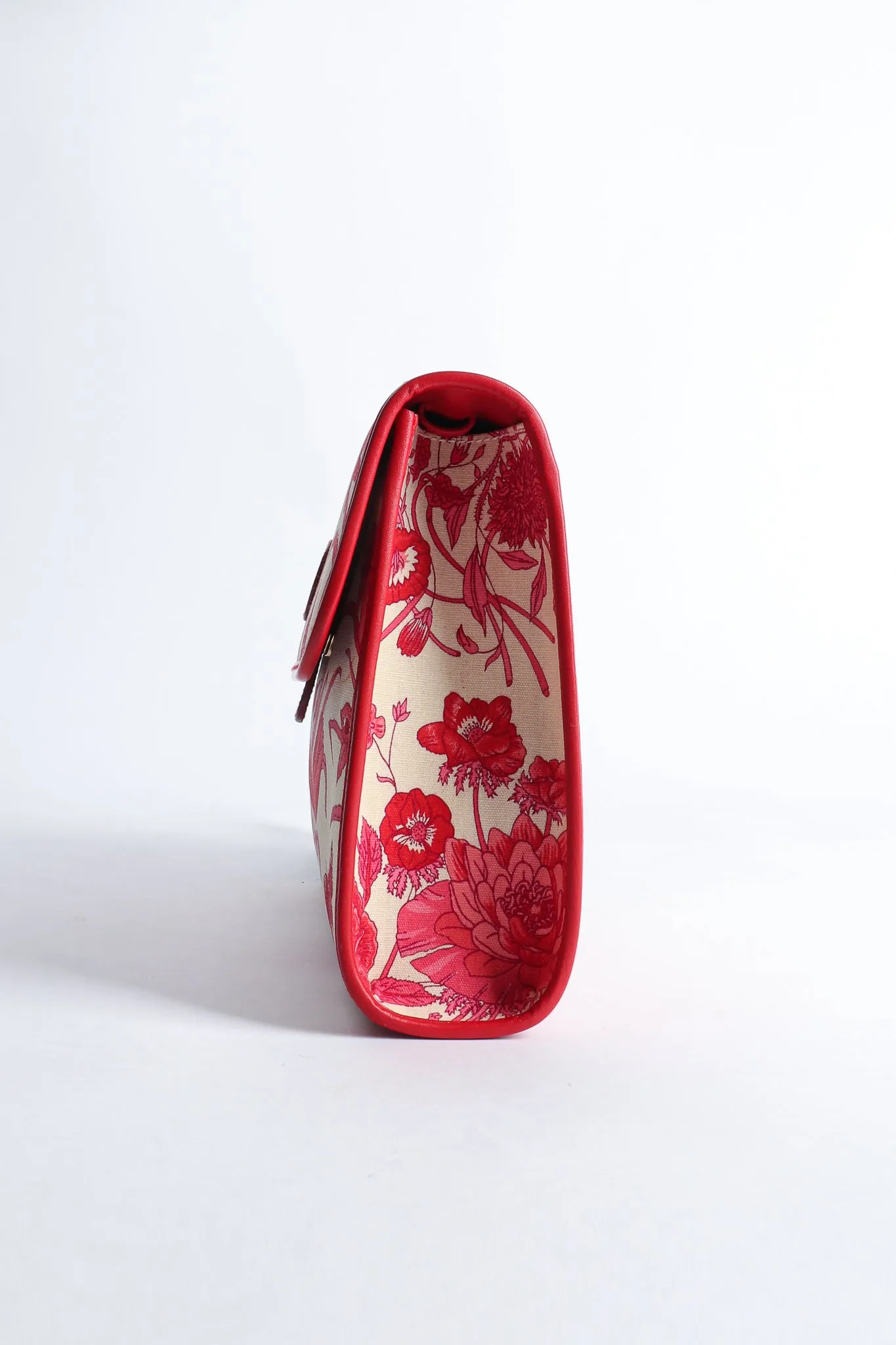 Red Flora Convertible Clutch