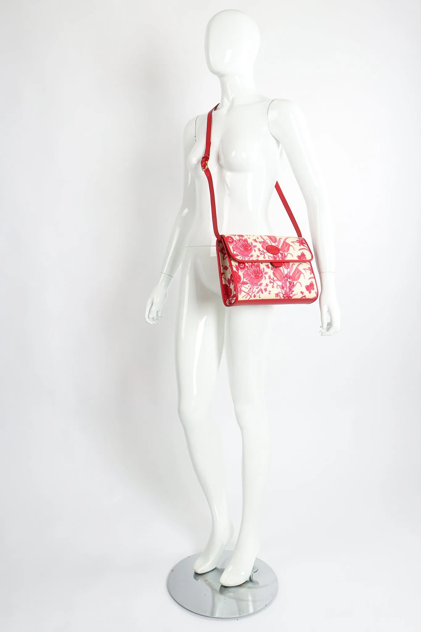 Red Flora Convertible Clutch