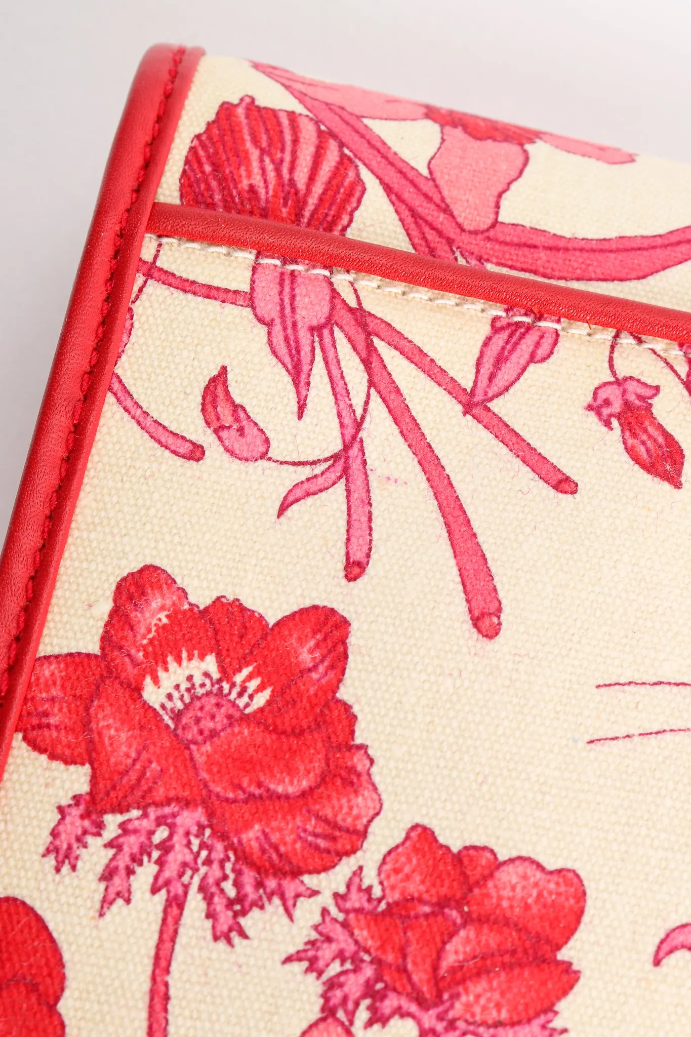 Red Flora Convertible Clutch