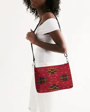 Red Gold African Print Daily Zip Pouch
