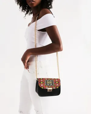Red Yellow African Print Small Shoulder Bag