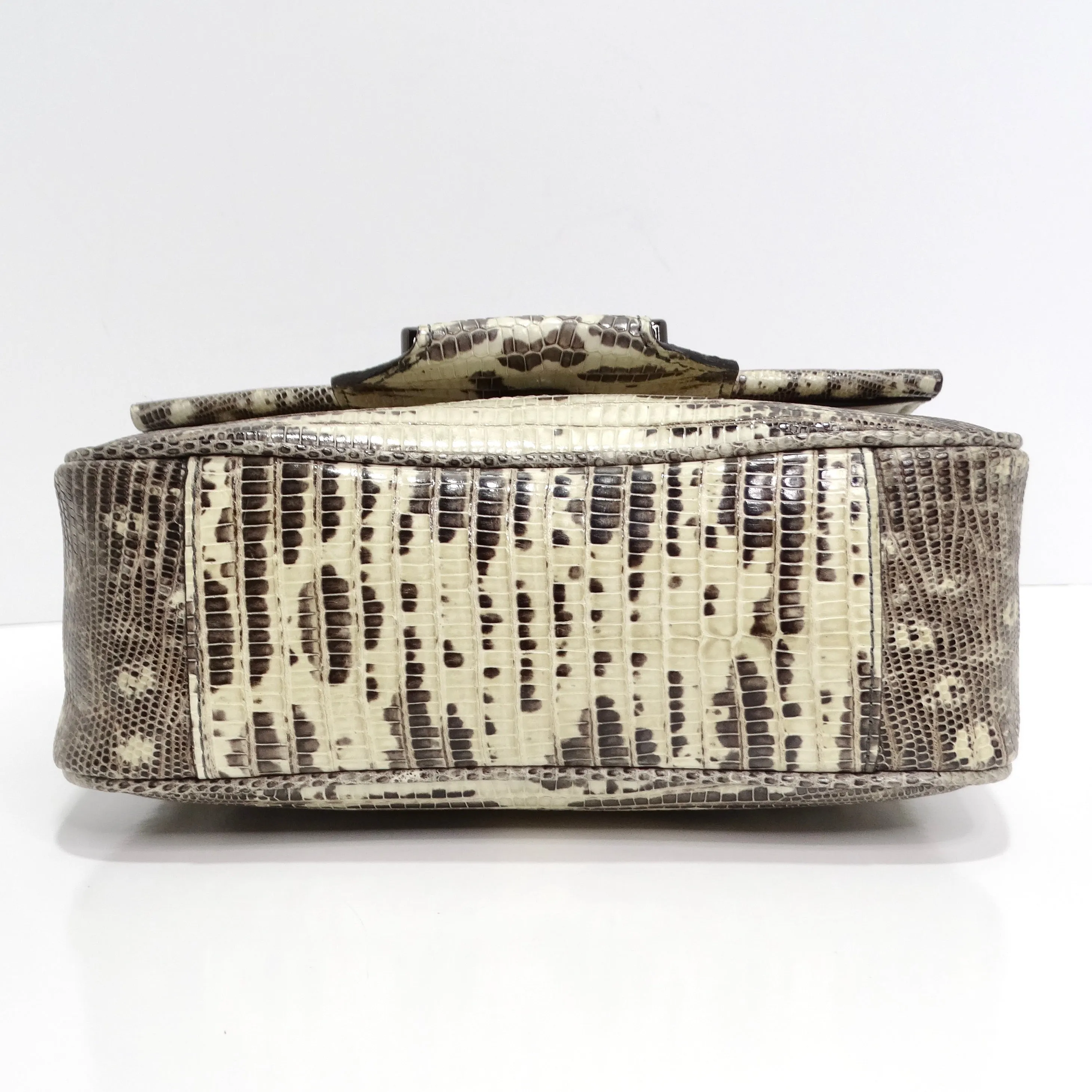 Reed Krakoff Lizard Embossed Leather Crossbody Handbag