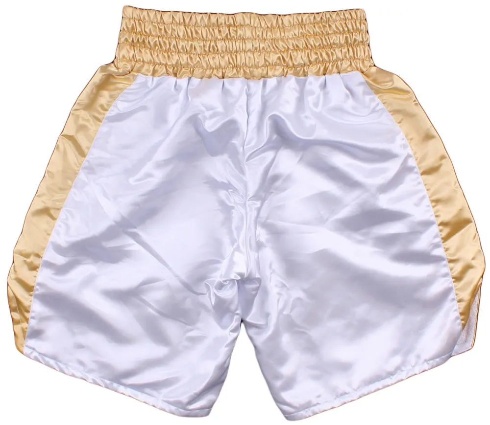 Roberto Duran Signed Custom "Hands of Stone" Boxing Trunks (Beckett COA)