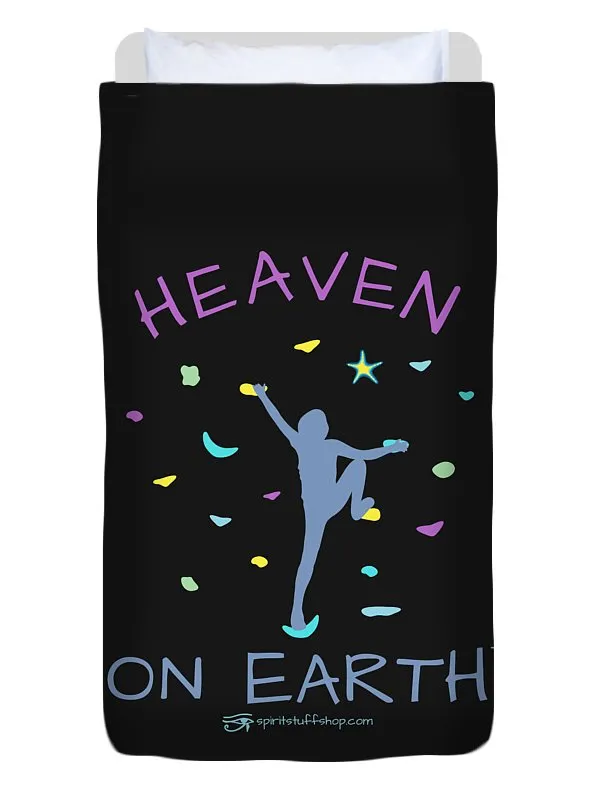 Rock Climbing Heaven On Earth - Duvet Cover