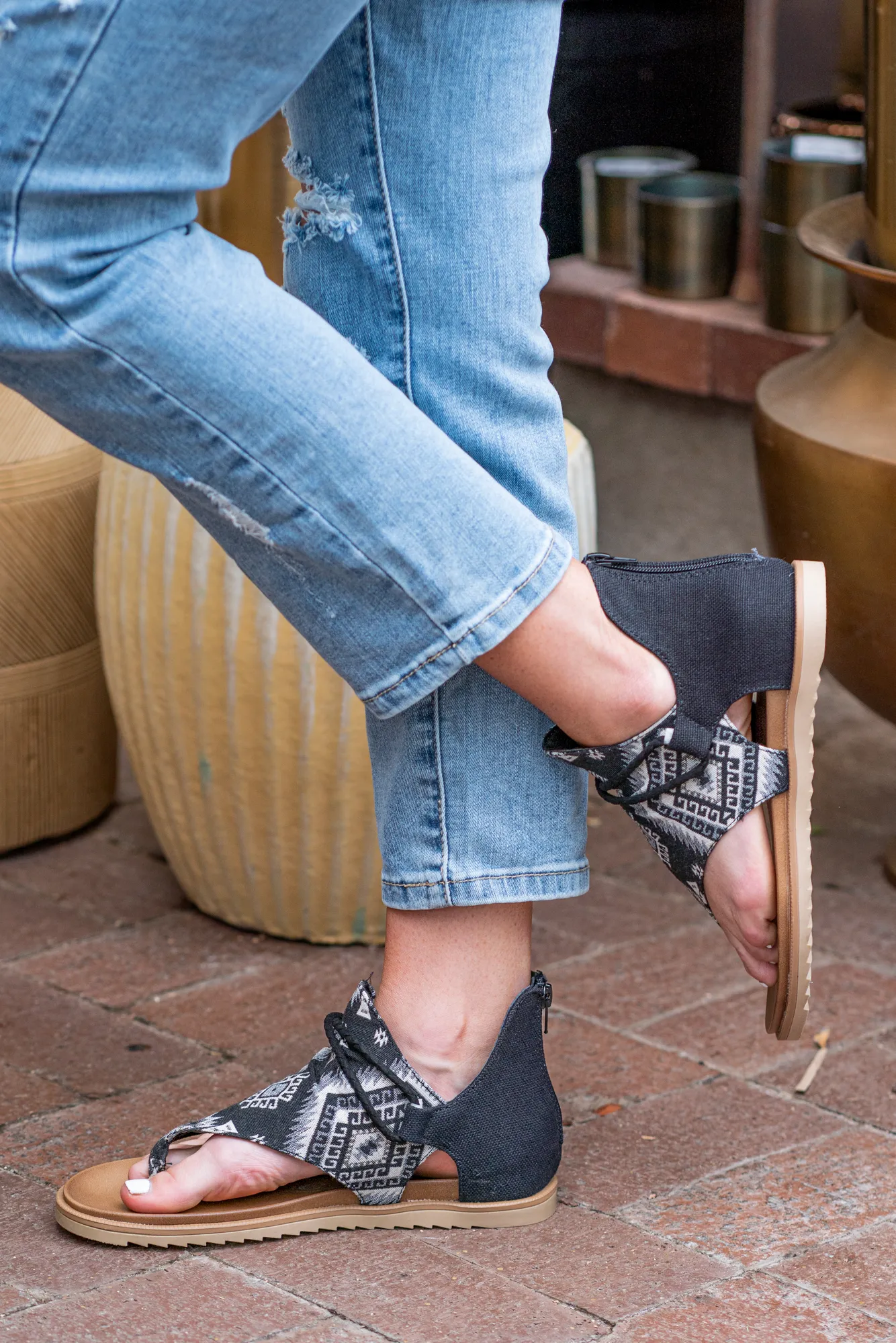Rock With Me Zip Up Sandals