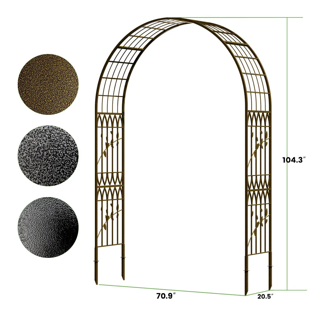Romantic Garden Arch Trellis |Lattice Leaf Design Metal Garden Arch