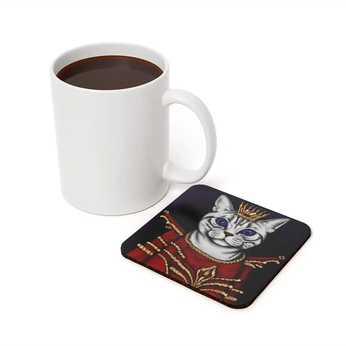 Royal Kitty Cork Back Coaster
