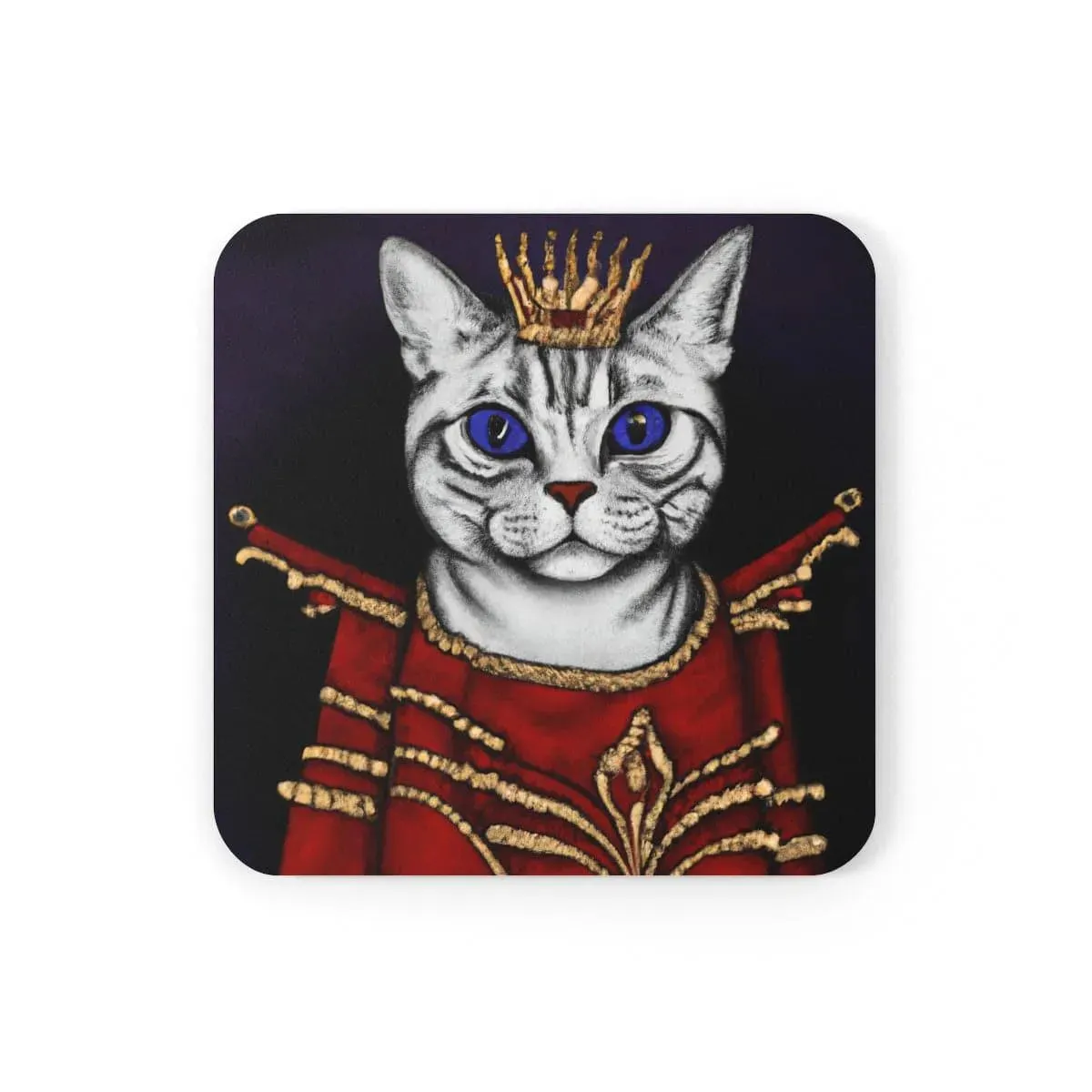 Royal Kitty Cork Back Coaster