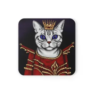 Royal Kitty Cork Back Coaster