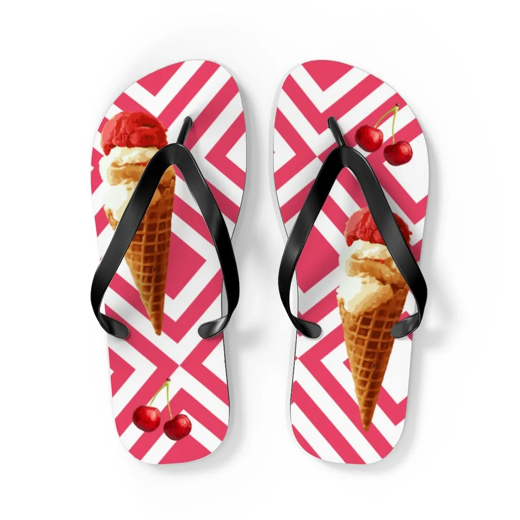 Scream Ice Cream flip flops