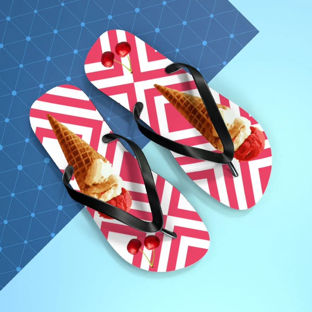 Scream Ice Cream flip flops