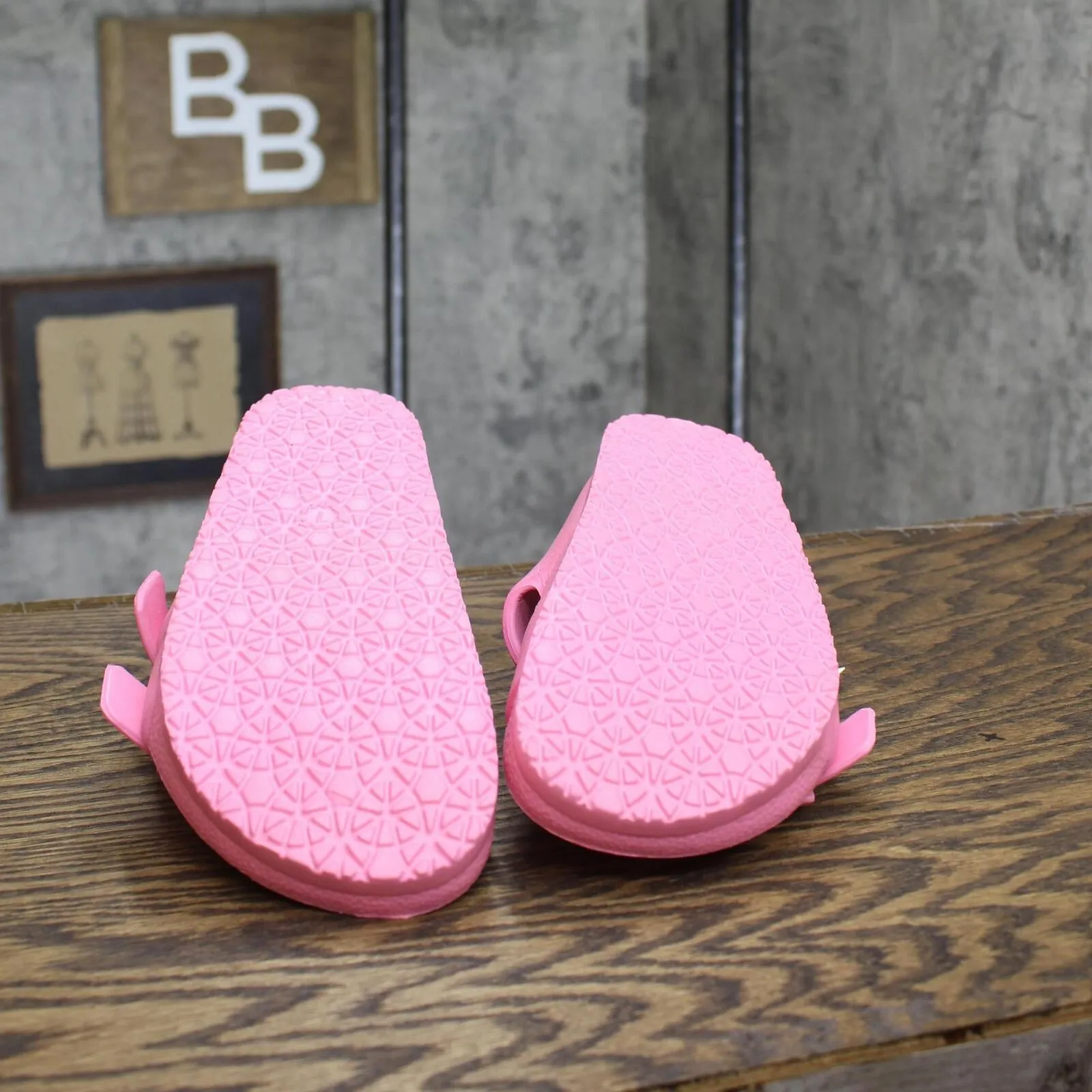 Shade & Shore Women's Neida EVA Two Band Footbed Slide Sandals Vibrant Pink 7M