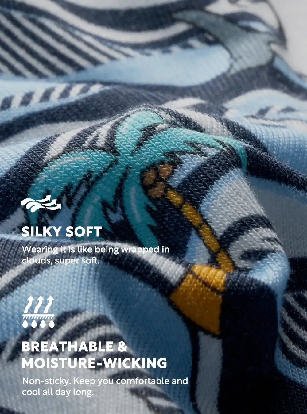 Shark and Lemon Printed Bulge Enhancing Low Rise Bamboo Rayon Bikinis 3 Pack