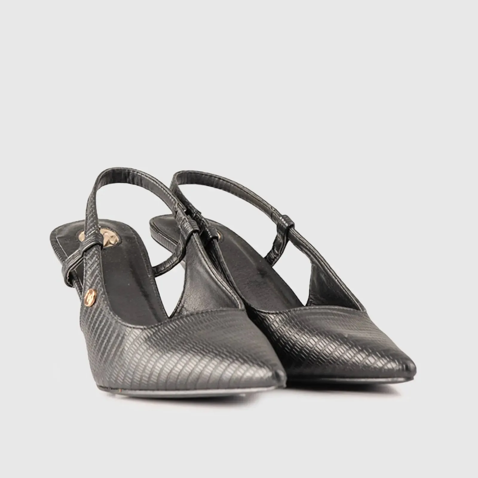 Slingback Court Shoe Black 01637
