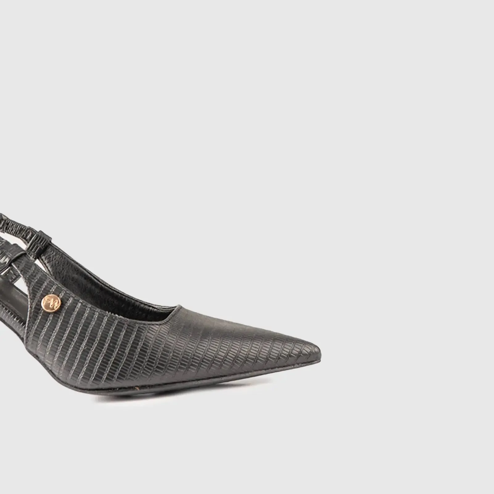 Slingback Court Shoe Black 01637