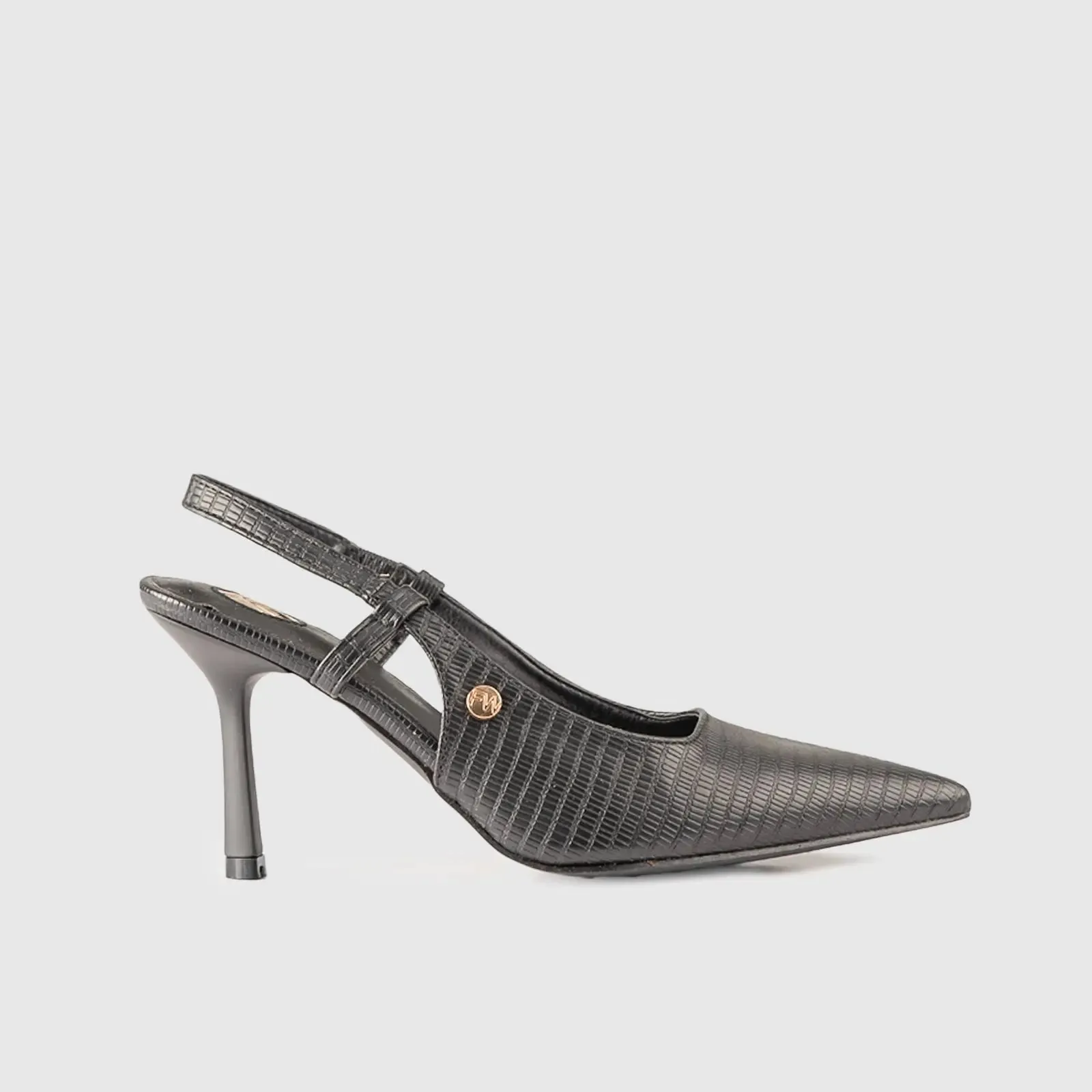 Slingback Court Shoe Black 01637