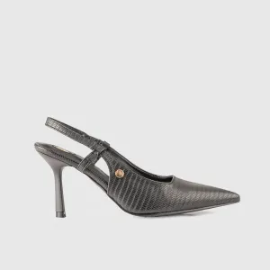 Slingback Court Shoe Black 01637