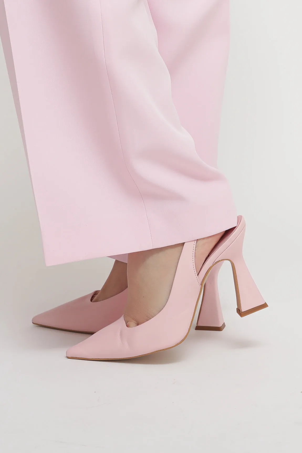 Slingback In pelle - Nappa Cipria