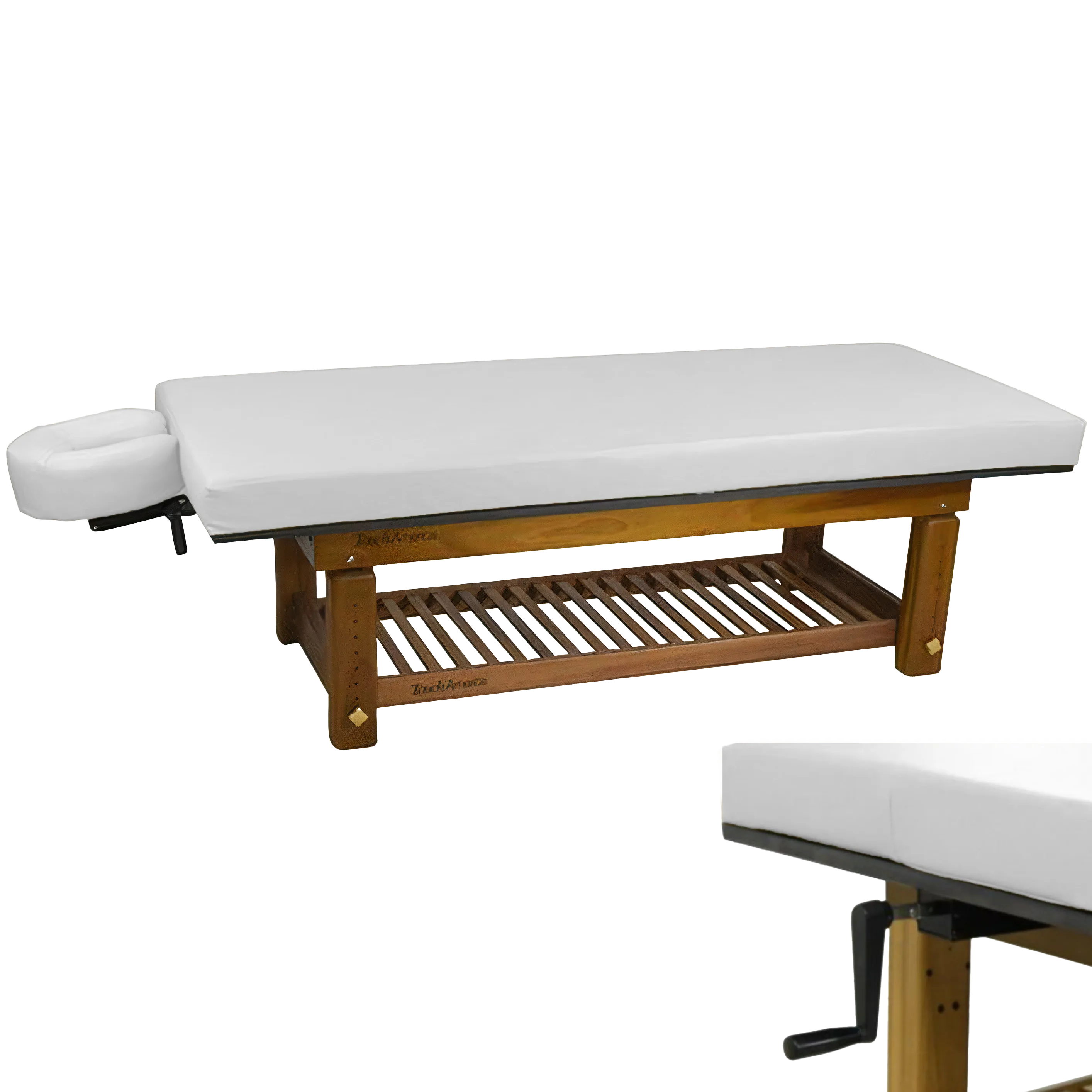Solterra Indoor/Outdoor Solid Teak Spa and Massage Table