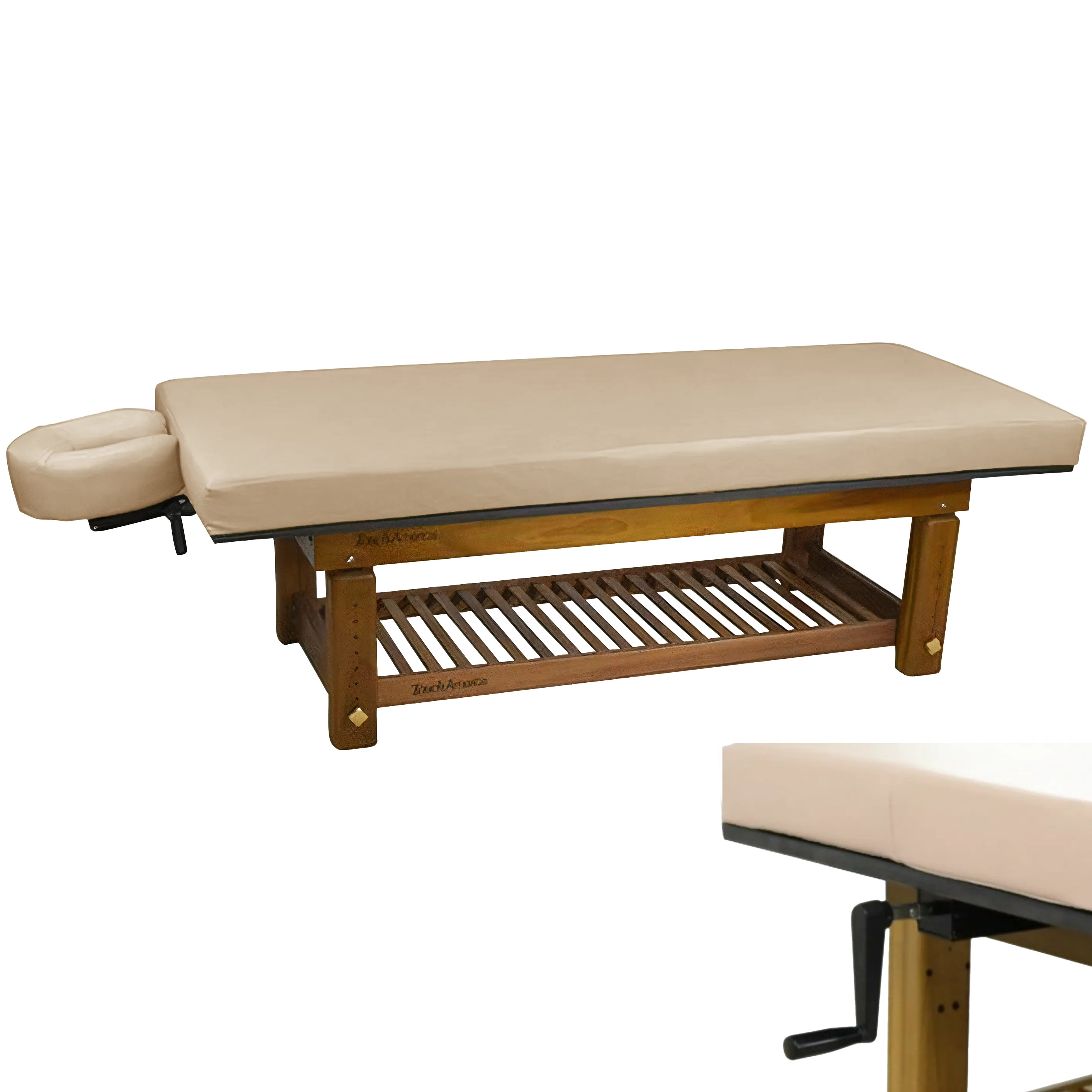 Solterra Indoor/Outdoor Solid Teak Spa and Massage Table
