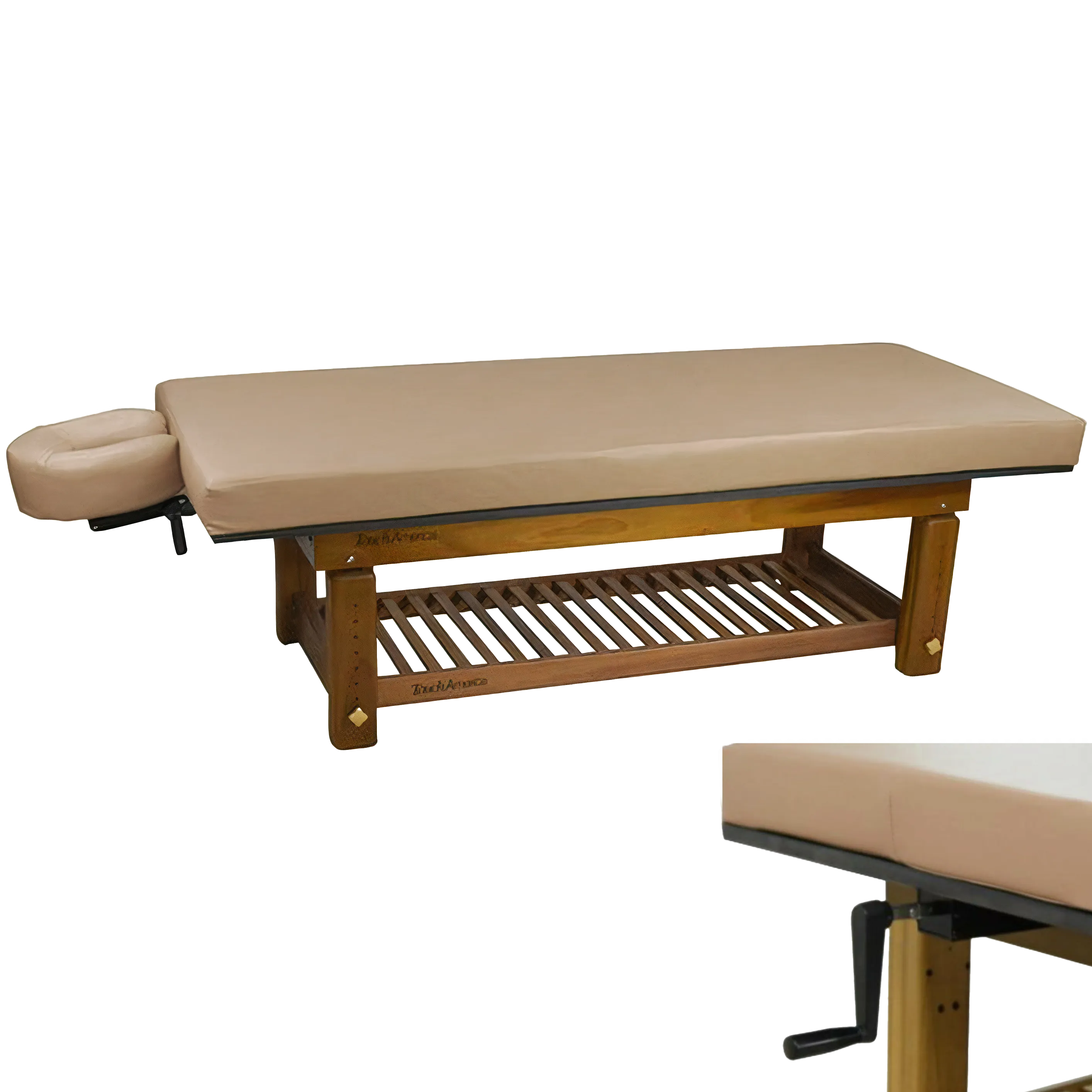 Solterra Indoor/Outdoor Solid Teak Spa and Massage Table