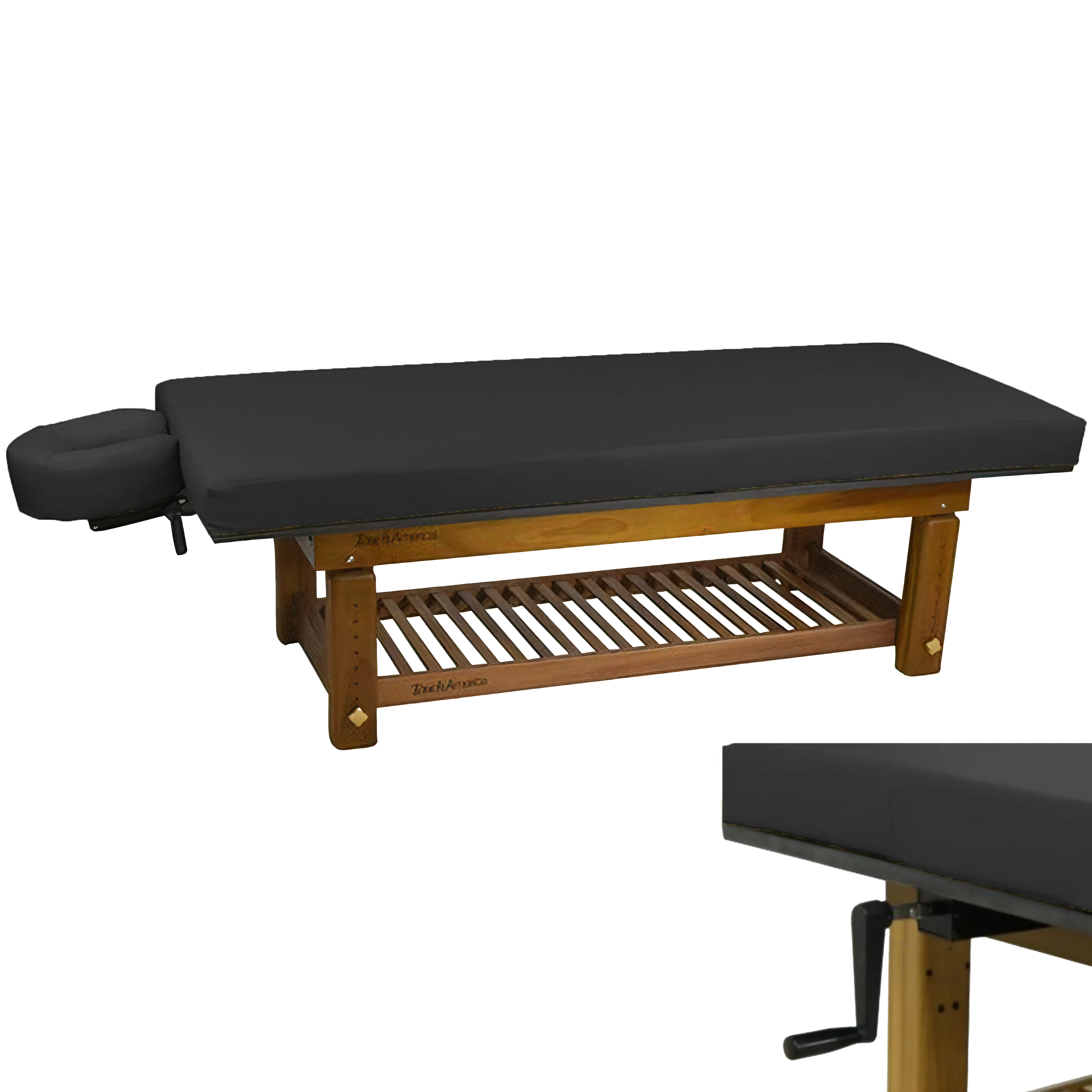 Solterra Indoor/Outdoor Solid Teak Spa and Massage Table