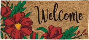 Spring Floral Welcome Flocked Sassafras Coir Switch Mat,2rmc1281lm