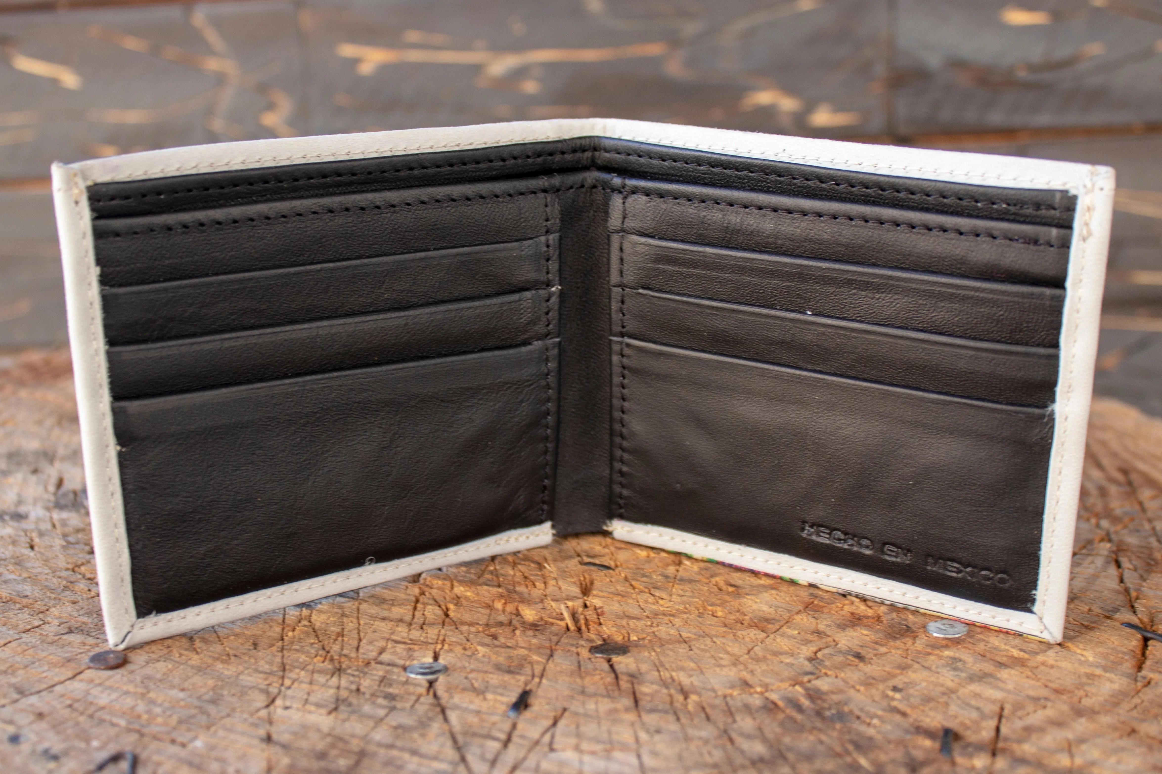 ST JUDE SAN JUDAS LASER PRINTED LEATHER BIFOLD WALLET