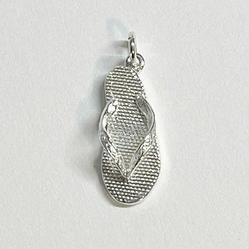 Sterling Silver NZ Jandals Flip-Flops Charm or Necklace