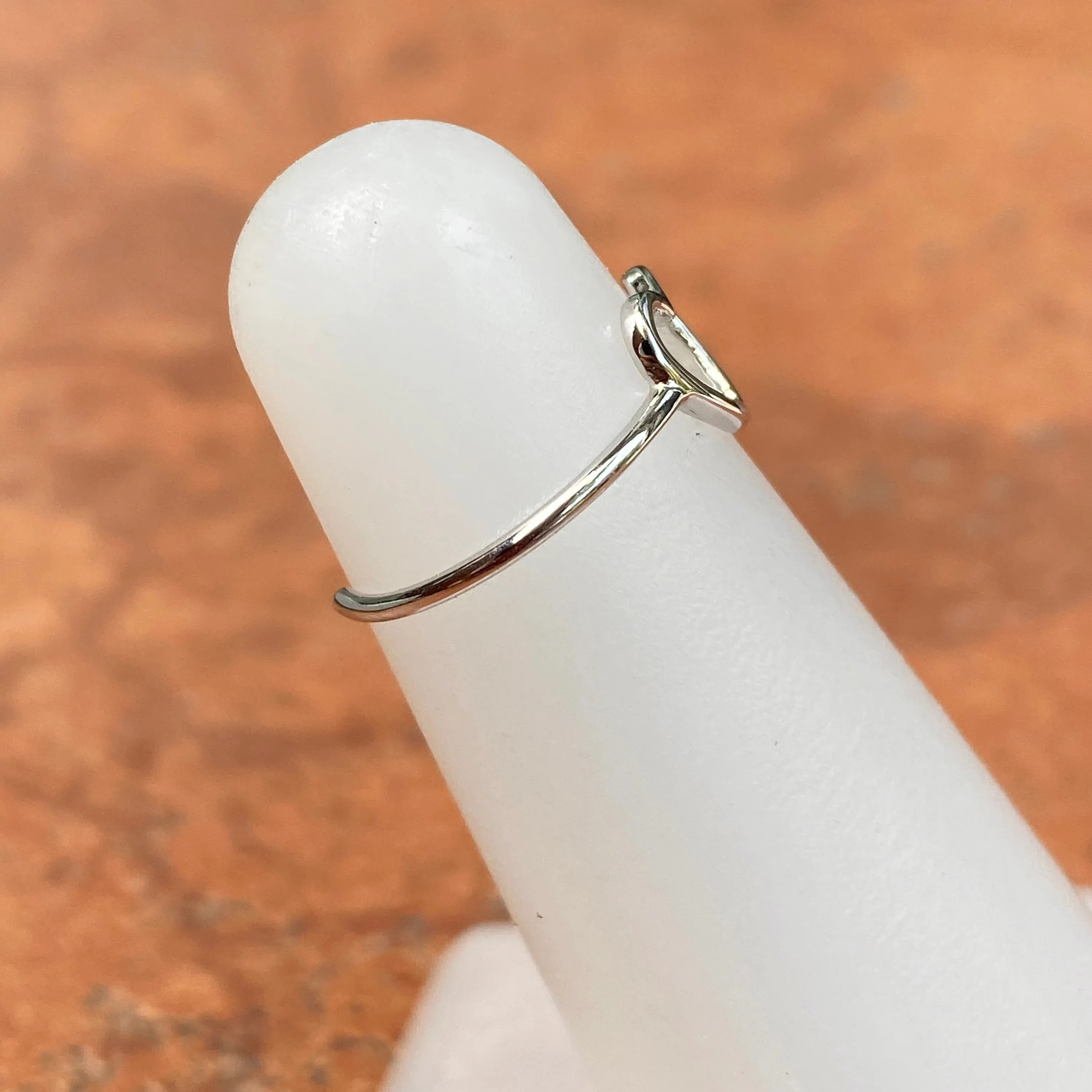 Sterling Silver Open Heart Charm Toe Ring