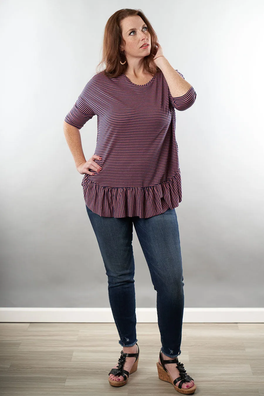 Straight & Narrow Striped Top