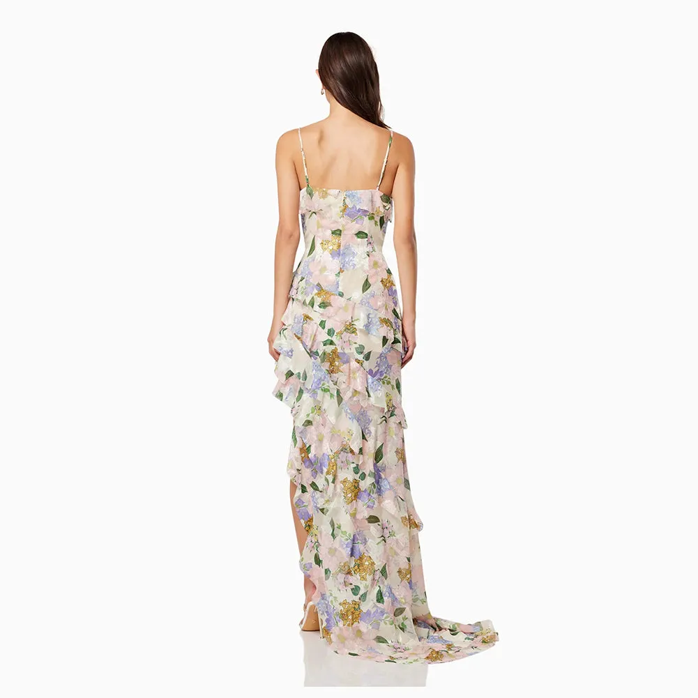 Strappy Sleeveless Floral Maxi Dress KLYF1202