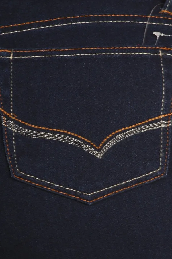 Strolling On By Stretch Denim Bermuda Shorts in Dark Denim - Curvy