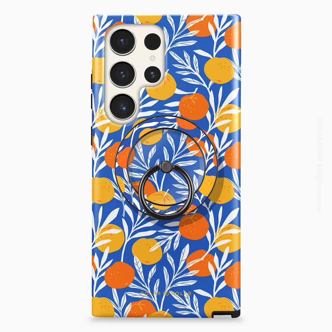 Summer Tangerine - Black MagSafe Phone Grip and Ring Holder Stand