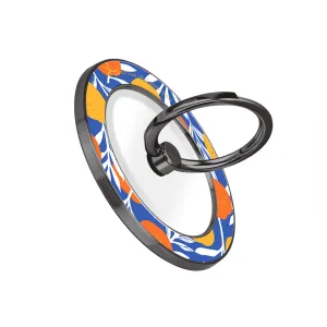 Summer Tangerine - Black MagSafe Phone Grip and Ring Holder Stand