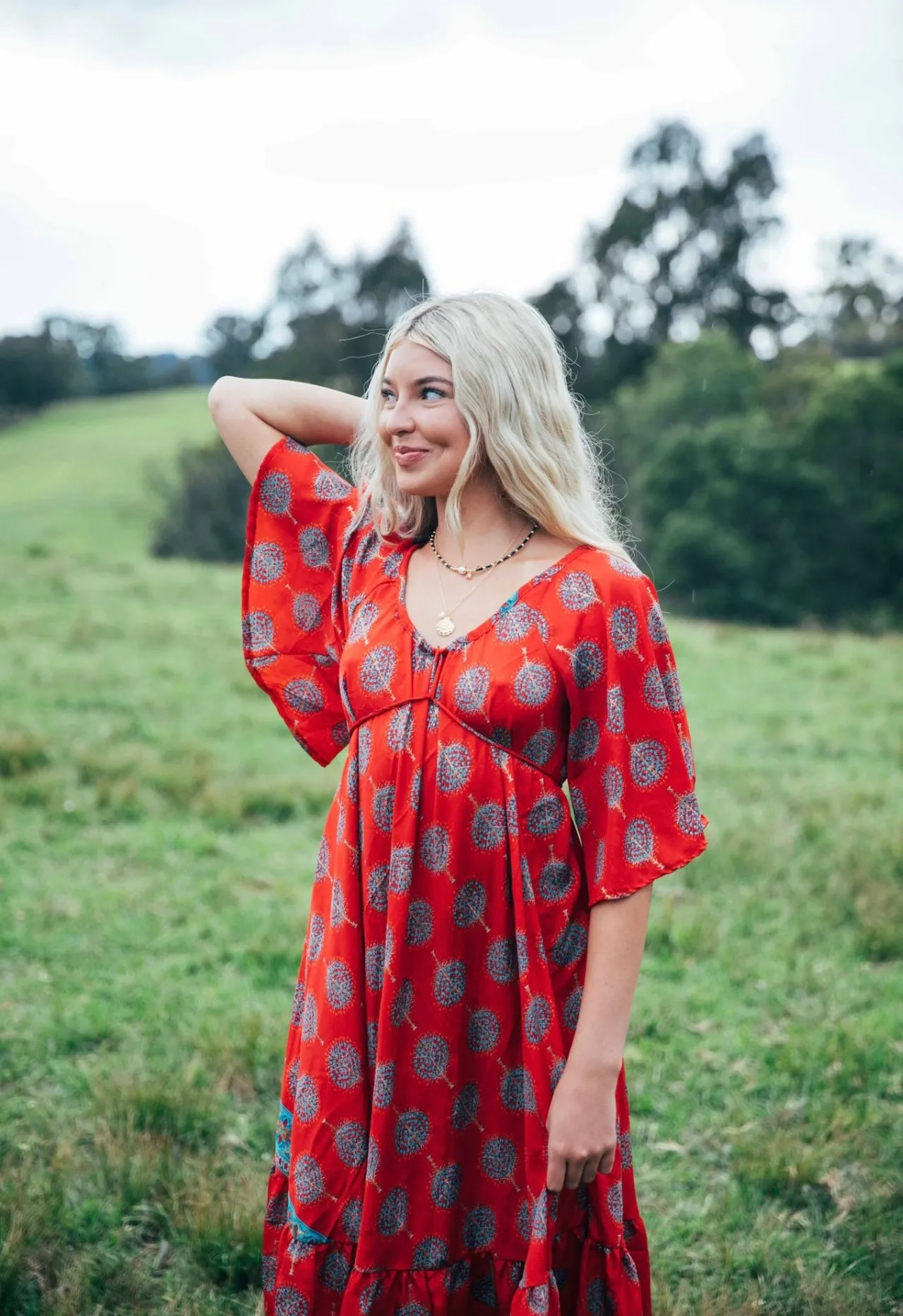 Sunflower Dress ~ Red Bodhi