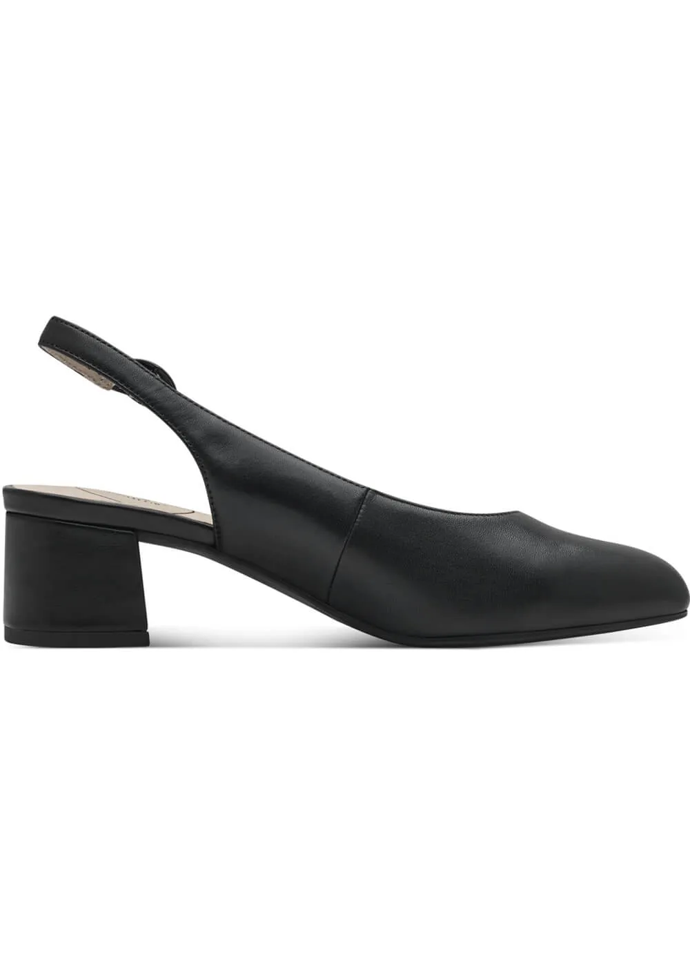 Tamaris Comfort Zara Leather Slingback Pumps Black