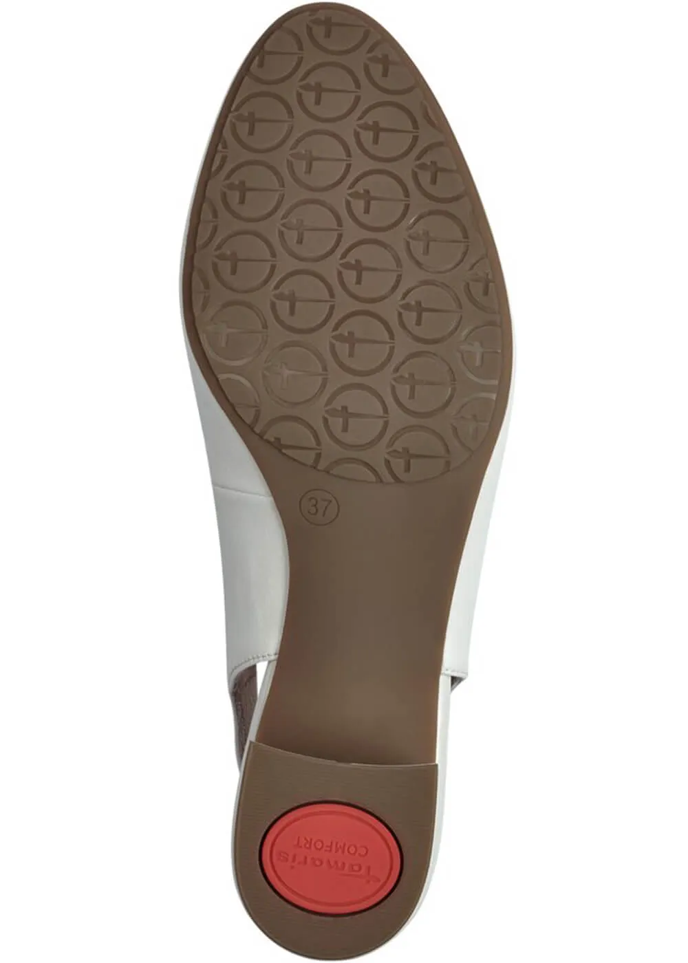 Tamaris Comfort Zara Leather Slingback Pumps Pearlized