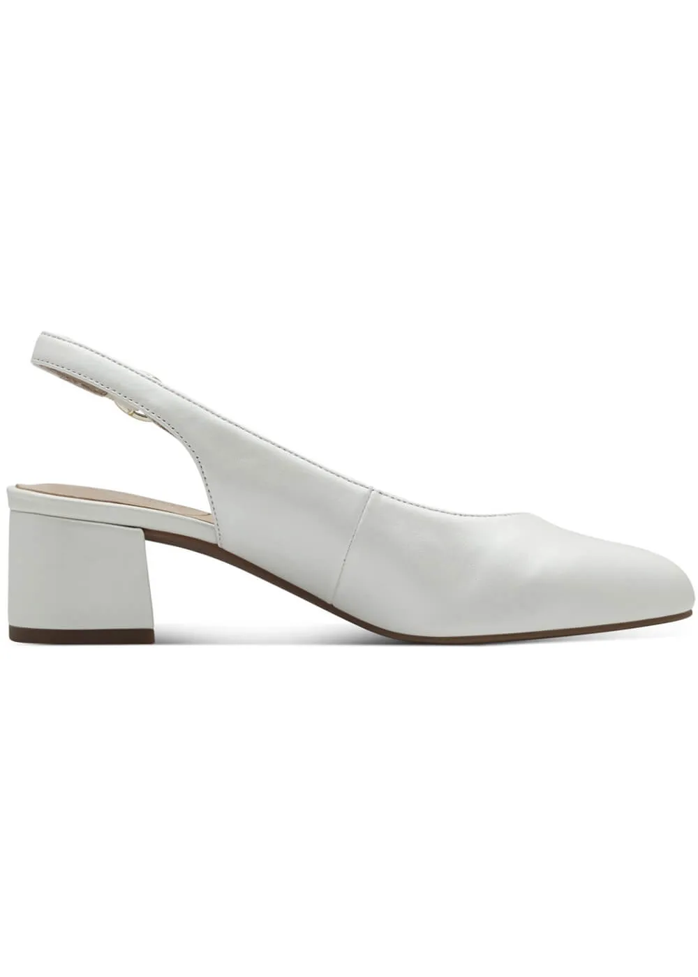 Tamaris Comfort Zara Leather Slingback Pumps Pearlized
